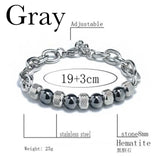 Stainless Steel Healing Stones Unisex Bracelet