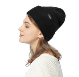 Black Beanie With Gold Letters JustForYou