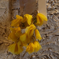 Yellow Flowered Fashion Show Earrings