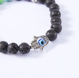 Lava Rock 7 Chakras Bracelet For Courage & Strength