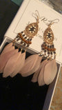 Boho Feather Long Earrings