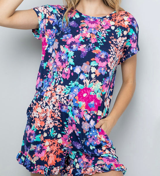 Floral Summer Romper 2XL