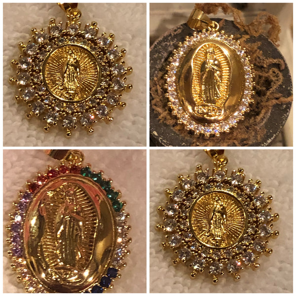 Virgen De Guadalupe Necklace and Pendant Adult