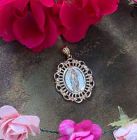 Virgen De Guadalupe Medallion Necklace