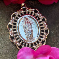 Virgen De Guadalupe Medallion Necklace