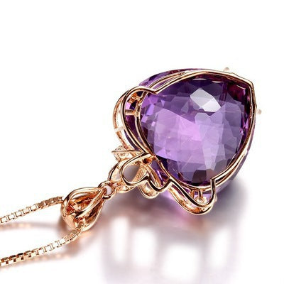 Purple Heart Necklace Amethyst Quince Collection